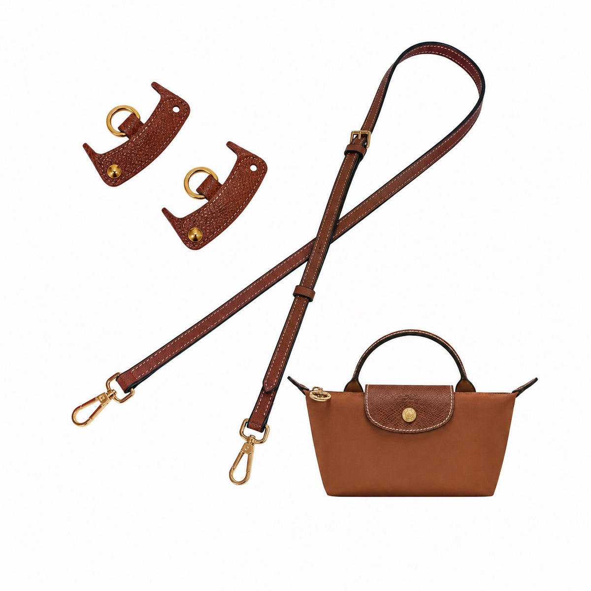 Longchamp Le Pliage Cognac Mini Green Collection