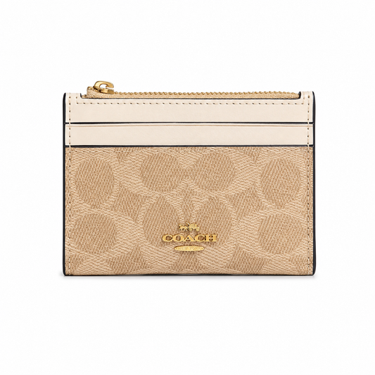 Coach Mini Wallet Light Khaki