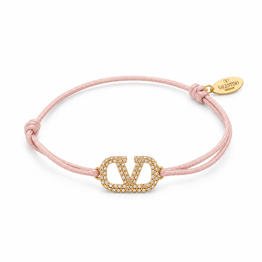 Valentino Cord Bracelet Light Pink